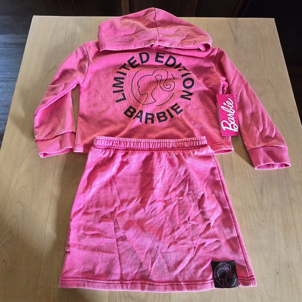 Barbie Pink Limited Edition 4T Hoodie and Skirt